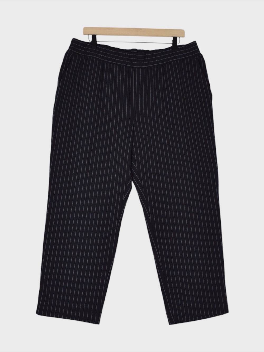 A New Day Pinstripe Pull On Wide Leg Crop Pants